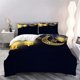 thumbnail image 1 of 3pcs Golden Stars and Moon Themed Bedding Set | Includes 1 Duvet Cover and 2 Pillowcases Machine Washable, 1 of 5