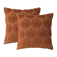 Magideal - 2 Fundas De Almohada De Calabaza, Funda De Almohada De Otoño, Funda De Cojín De Acción De De 45 X 45 Cm, De Para Habitación De Invitados, Sofá Caramelo