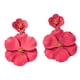 thumbnail image 2 of Pendientes colgantes de flores, pendientes de pétalos florales, pendientes colgantes para vacaciones, mujeres, niñas, joyería del día de San Valentín, Rosa, 2 of 5
