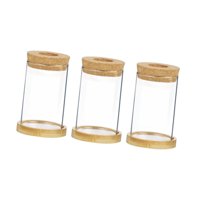 Magideal - 3 Jarrones De Vidrio, Terrario Para Plantas, Plantas Hidropónicas Estables, Macetas Transparentes, Maceta De Propagación Para Decoración De Escritorio Marrón Claro