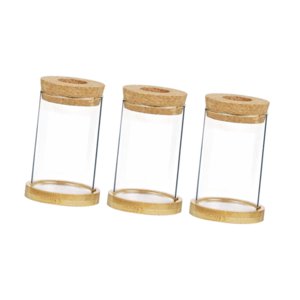 Magideal - 3 Jarrones De Vidrio, Terrario Para Plantas, Plantas Hidropónicas Estables, Macetas Transparentes, Maceta De Propagación Para Decoración De Escritorio Marrón Claro