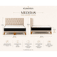 thumbnail image 4 of Cama Europea 2 Plazas Capitoné Beige Lino Premium con Colchón | Base Dividida y Respaldo Alto, 4 of 10