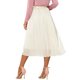 thumbnail image 3 of Falda Midi Plisada Edición INSPIRE CHIC para Mujer con Cintura Elástica Faldas Casuales de Acordeón XS Blanca, 3 of 6