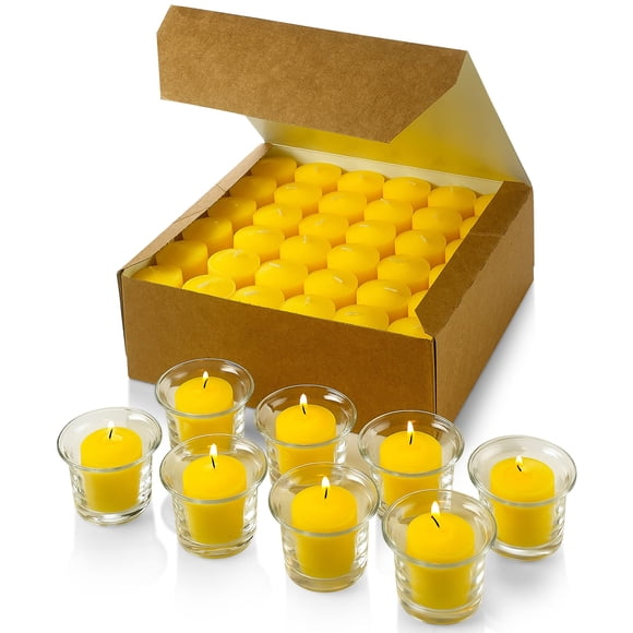 Set de 72 velas votivas de citronela Parnoo, 10 horas de duración de combustión