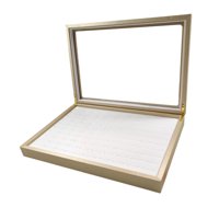 Ioensy - Bandeja Organizadora De Anillos Para Mujer, Soporte Para Anillos Para Exhibición De Joyas, Para Viajes, Color Dorado Y Blanco