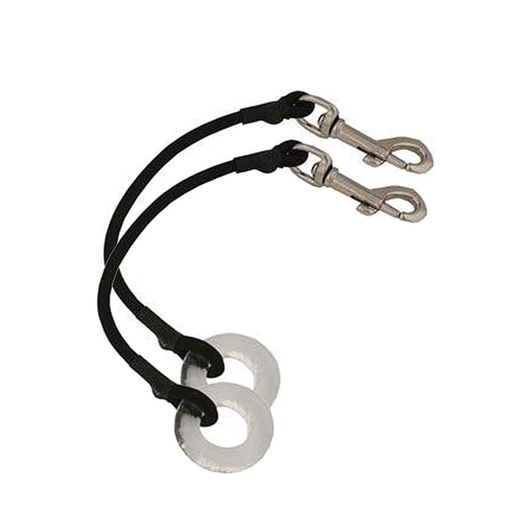 Ojo de vidrio con cabo elástico de 30 cm, par, negro, TACO Marine