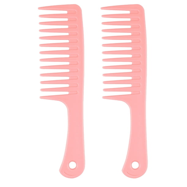 Peine de dientes anchos para cabello rizado y húmedo, peine desenredante para mujeres, peine grande de dientes anchos para cabello largo, grueso y ondulado.