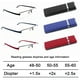 thumbnail image 5 of Gafas transparentes de media montura para leer, para hombres y mujeres, ligeras, para ordenador, con caja de espejo portátil., 5 of 8
