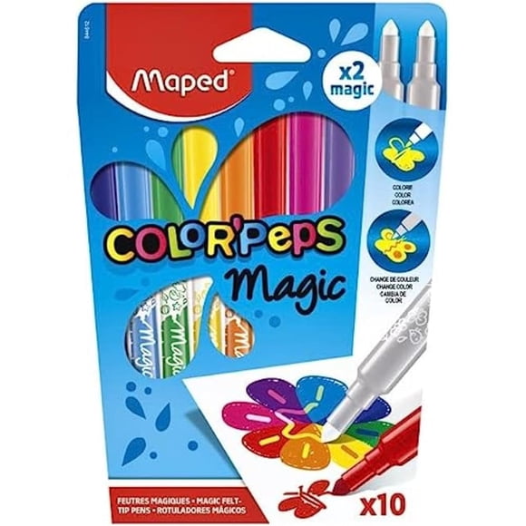 Marcadores Maped Color'Peps Magic Color-Change x8 + 2 Revealer