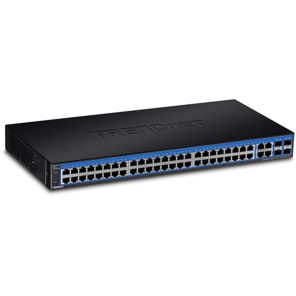 Conmutador TRENDnet Gigabit Web Smart de 52 puertos TEG-524WS negro