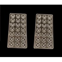 Genérico - Pack X2 Moldes Chocolate Moldes De Chocolate Cuadrador