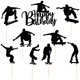 thumbnail image 2 of Adorno para pastel LVEUD 7 piezas – Patineta y "¡Feliz cumpleaños!", 2 of 5