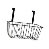 Magideal - Cesta De Almacenamiento Colgante De Hierro Resistente, Estante Colgante Multifuncional Para Dormitorio, Cocina, Baño, Sala De Estar, Colgar Detrás De Negro