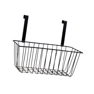Magideal - Cesta De Almacenamiento Colgante De Hierro Resistente, Estante Colgante Multifuncional Para Dormitorio, Cocina, Baño, Sala De Estar, Colgar Detrás De Negro