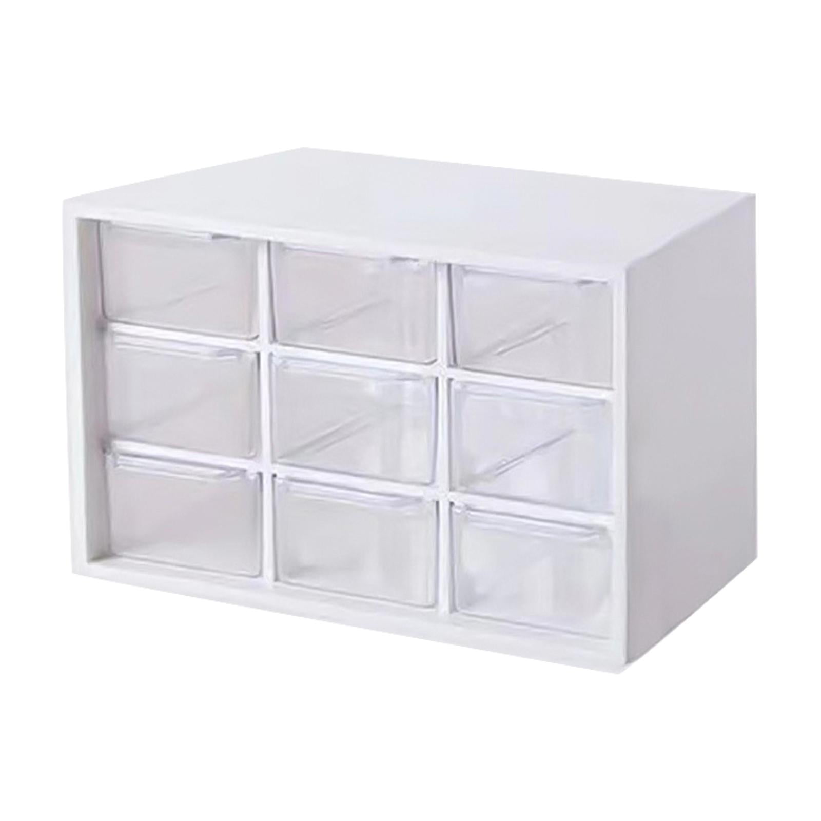 Bothyi - Mini Organizador De Cajones Transparentes De Gran Capacidad, Caja Organizadora De Cuentas Blanca