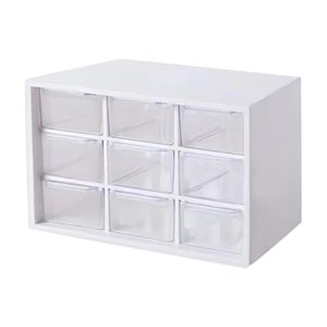 Bothyi - Mini Organizador De Cajones Transparentes De Gran Capacidad, Caja Organizadora De Cuentas Blanca