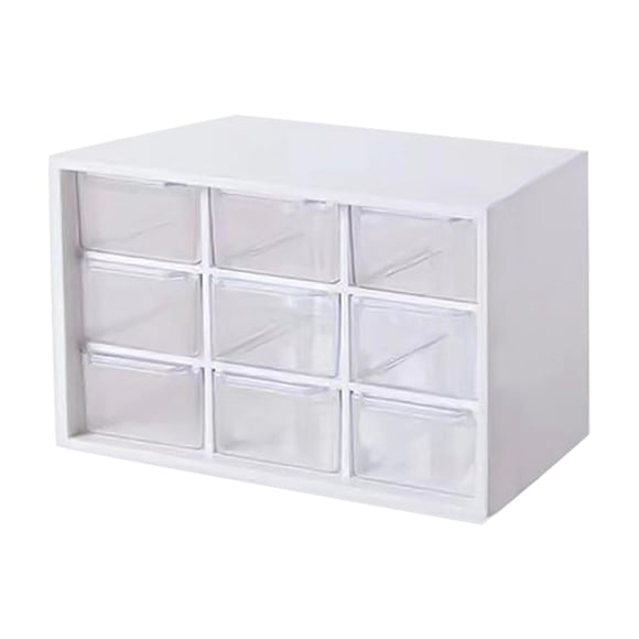 Mini Organizador De Cajones Transparentes De Gran Capacidad, Caja Organizadora De Cuentas Blanca