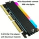 thumbnail image 1 of M.2 NVMe PCIe Adapter With Aluminum Heatsink And Flowing RGB Color Lights, NVMe M.2 SSD Expansion Card Support PCIe 3.0 4.0 And X4 X8 X16 Slot., 1 of 2