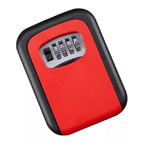 Genérico - Caja De Seguridad Metálica Para Llaves Con Clave, Roja