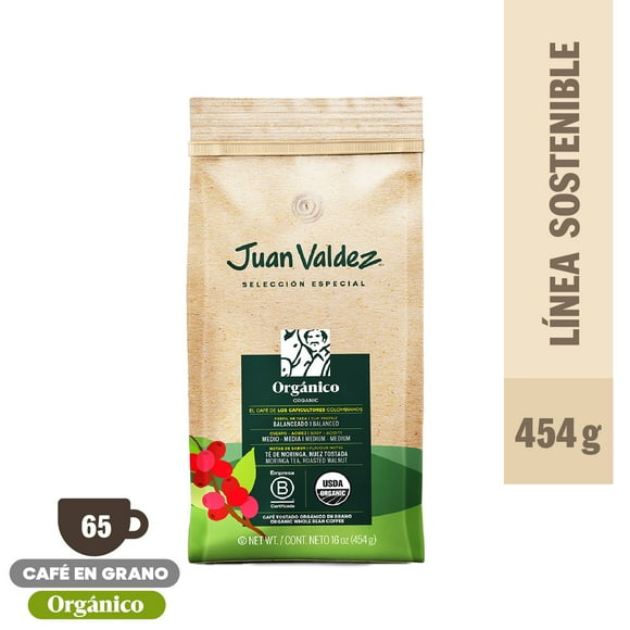 Café en Grano Juan Valdez Orgánico 454 g