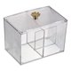thumbnail image 2 of Plástico Maquillaje Algodón Pad Holder Bolas De Algodón Swab Holder Contenedor Con Tapa 2 Grid, 2 of 5