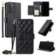 thumbnail image 1 of Funda tipo billetera FOXDOCK para Samsung Galaxy S21 – Tapa abatible con correa para mujer, 1 of 5