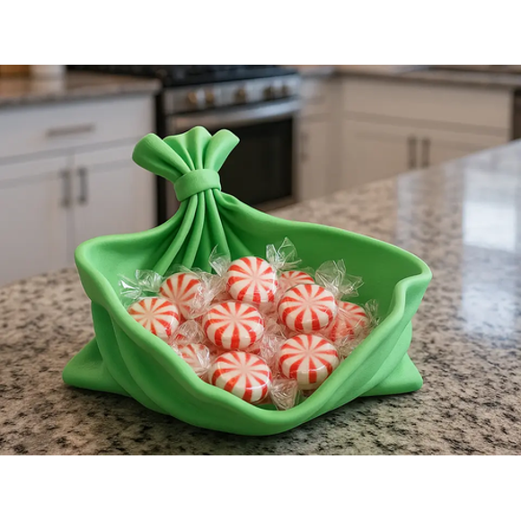Cuenco navidad bolsa verde