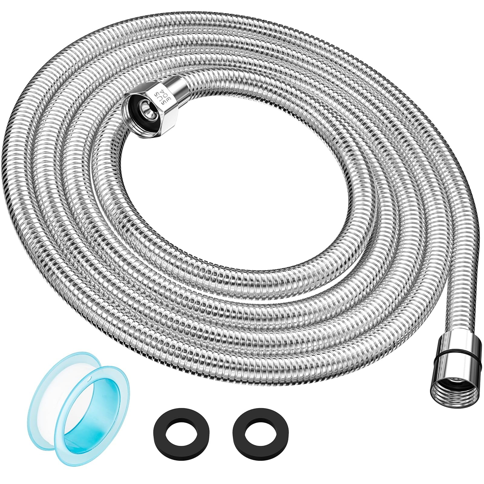 Teella - Manguera De Ducha 118 Extra Larga De Acero Inoxidable 304