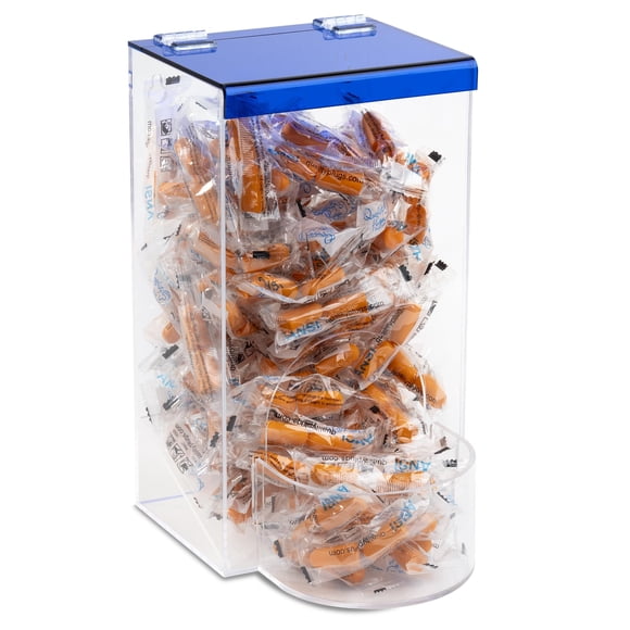 Porta tapones Inevibe de acrílico transparente con tapa azul