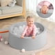 thumbnail image 2 of Piscina de bolas TRENDBOX de espuma viscoelástica suave para interiores para niños pequeños, color gris, 2 of 7