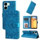 thumbnail image 5 of Funda tipo cartera FOXDOCK para Xiaomi Redmi 13C 5G , diseño girasol en relieve, cuero PU, cierre magnético, soporte y tarjetero, 5 of 5