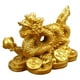 thumbnail image 5 of Feng Shui Chino Dragón Estatua Suerte Éxito Oficina Decoración Dorado, 5 of 5