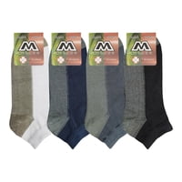 M Milano - Calcetines Cortos Tobillera Cobre Bambú 6 Pares Negro 40-45