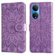 thumbnail image 4 of Funda tipo cartera FOXDOCK para Honor X7 , diseño girasol en relieve, cuero PU, cierre magnético, soporte y tarjetero, 4 of 5