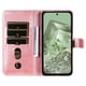 thumbnail image 3 of Funda con Cremallera para Google Pixel 8A, Carcasa Cartera de Cuero PU con Soporte y Tarjetero, 3 of 6
