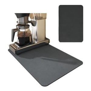 Genérica - Estera De Secado Platos Tazas Cocina Bar Cafetería 40X30 Cm - Negro