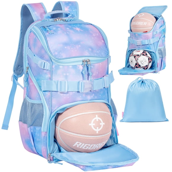 Mochila TRAILKICKER para baloncesto para mujer, fútbol y voleibol, azul