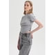 thumbnail image 2 of Polera Mujer Recogido Gris Melange, 2 of 4