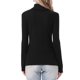 thumbnail image 3 of INSPIRE CHIC Suéter de Cuello Alto para Mujer de Manga Larga Básico Casual Ajustado Pullover Tops XS Negro, 3 of 6