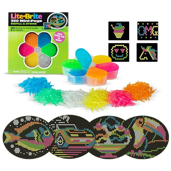 Set de plantillas HD y recambios Lite Brite con capacidad de almacenamiento