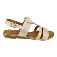 Sandalia New Walk Plana Dorada