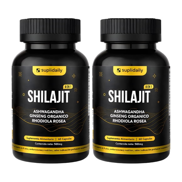 Shilajit Puro Himalaya 1000mg 120 Cápsulas Vitalidad Pack X2