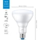 thumbnail image 4 of Bombilla LED inteligente WiZ 65W Eq. Luz diurna BR30 (5000 K), 650 lúmenes, paquete de 2, 4 of 7