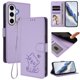 thumbnail image 2 of Samsung Galaxy S24 FE Funda Billetera con Estampado de Gato, Lila Claro, 2 of 6