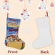 thumbnail image 3 of Los Picapiedra Tema: Calcetines de Navidad, fino lino blanco para colgar en escaleras y chimenea, decoración navideña para el hogar, regalo de Navidad. 45cm × 32cm, 3 of 5