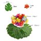thumbnail image 2 of Xiao Hua 60 Piezas Flor de Hibisco artificial Hoja de Tortuga Suministros para Fiestas Adecuados para Decoración de Playa en Hawái, 2 of 4