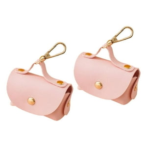 Genérico - Dispensador De Bolsas Para Excrementos De Mascotas, Cierre De Cremallera, Multiusos, Para Cachorros, Camping, Viajes, Color Rosa
