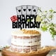 thumbnail image 4 of Fiesta de feliz cumpleaños con dados de póquer Cake Topper Dxsdgetue, 4 of 8