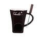 thumbnail image 4 of Taza para fondue con tenedor, olla para derretir , taza para derretir chocolate, taza para calentar fondue, taza para refrigerio, calentado , MarrÓn marrón, 4 of 5