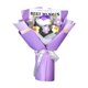 thumbnail image 1 of Ramo De Flores De Ganchillo, Ramo De Punto Hecho A Mano Para Boda, Acción De Gracias, Mamá, Rosa Morada, 1 of 5